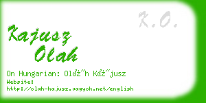 kajusz olah business card